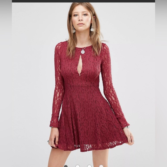 Free People Teen Witch Dress in Plum - Picture 1 of 5